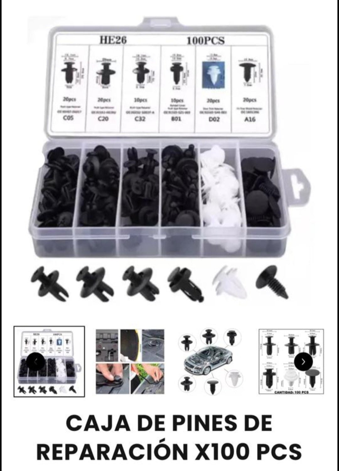 Caja De Pines Sujetadores